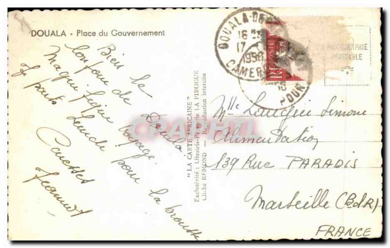 Old Postcard Cameroon Government Place