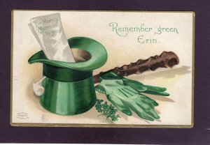 Antique St. Pats postcard Remember Green Erin Ellen Clapsaddle - Wolf mfg 1909