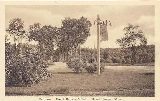 Massachusetts Mount Herman School The Entrance Albertype