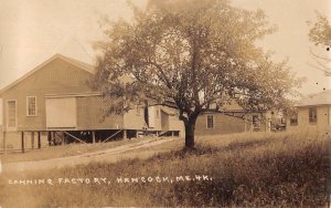 Hancock Maine Canning Factory Real Photo Vintage Postcard AA28651