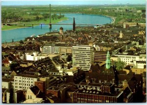 Postcard - View of the old town with the Rhine bridges - Düsseldorf, Germany