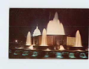 Postcard The United States of Capitol at Night Washington DC