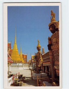 Postcard Yaksa Guards the Gate Wat Phra Kaew Temple of Emerald Buddha Thailand