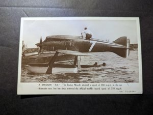 Mint England Aviation Postcard A Macchi 52 Italian Plane Aircraft