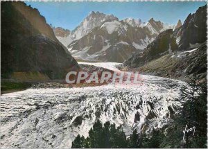 Modern Postcard Chamonix Haute Savoie Sea ice and the Grandes Jorasses