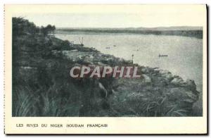 Old Postcard The banks of the Niger French Sudan