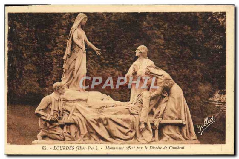 Old Postcard Lourdes Monument Offered Share The Diocese From Cambrai