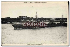 Old Postcard Boat Against destroyer Lynx