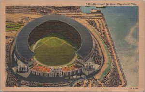 Postcard Municipal Stadium Cleveland Ohio OH