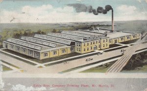 J83/ Mt Morris Illinois Postcard c1910 Kable Bros. Printing Plant Factory 354