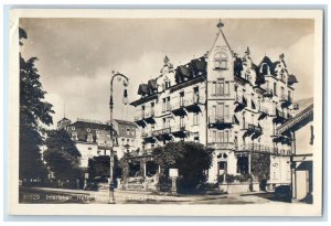 c1930's Hotel Brunig Europe Hotel Interlaken Switzerland RPPC Photo Postcard