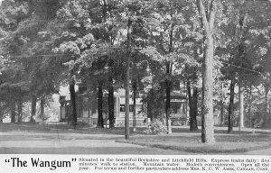 CANAAN CONNECTICUT~THE WANGUM ROOMING HOUSE-1909 ADVERTISING POSTCARD