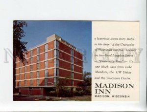 3171801 ADVERTISING USA Madison Inn motel Wisconsin postcard