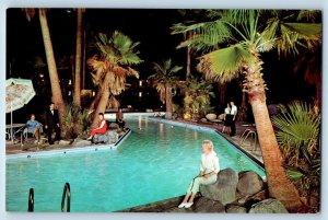 Anaheim California Postcard Saga Motor Hotels Pal Fringed Saga Pool 1960 Vintage