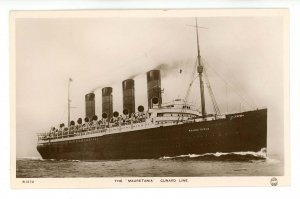Cunard Line - RMS Mauretania                     RPPC