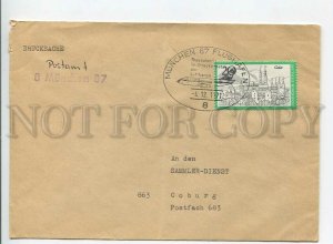 446135 GERMANY 1971 cancellations airmail flight 87 munich airport advertising