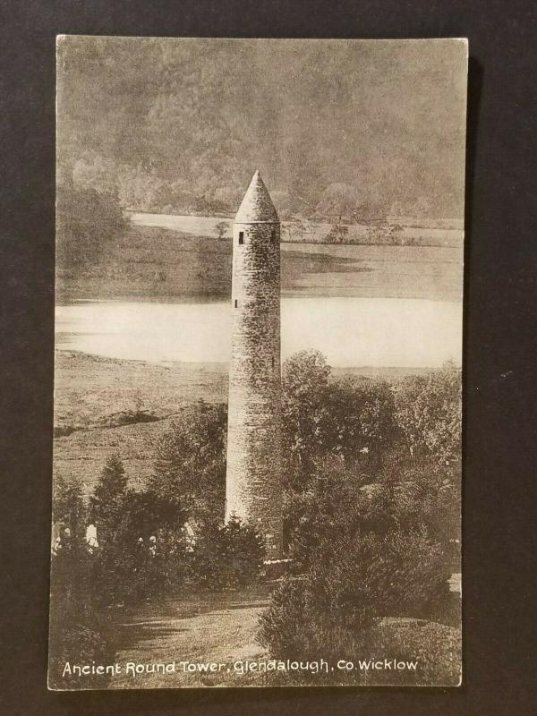 Mint Ireland Ancient Round Tower Glendalough Co Wicklow Real Picture Postcard