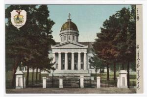 State Capitol Crest Montpelier Vermont 1910c postcard