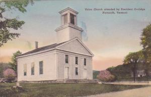 Union Church Attended By President Coolidge Plymouth Vermont Albertype Handco...