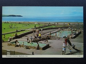 Scotland AYR Childrens Corner & The Paddling Pool c1970s Postcard by D.H. Ltd.