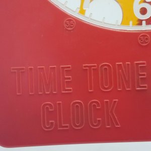 **RARE** Vintage Time Tone Clock Toy - Large Plastic - Child Guidance Toy Works!