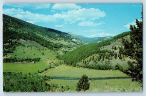 c1963 Gallatin Gateway Montana MT Vintage Postcard Ranch Ramshorn Peak Posted