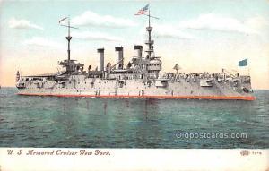 US Armored Cruiser, New York, USA Military Battleship Unused 