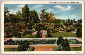 Lincoln Nebraska 1940s Postcard Rock Garden Antelope Park