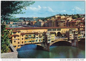 Italy Firenze Ponte Vecchio e collina di San Miniato 1967