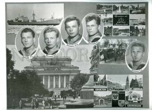 092838 Ship Kotlasles graduates sailors Leningrad Arctic Maritime School collage