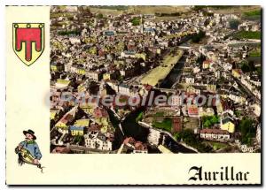 Old Postcard Aurillac view Aerienne