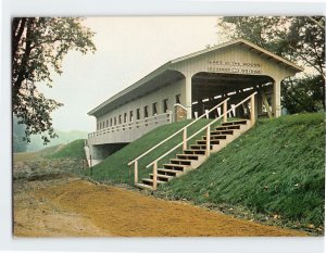 Postcard Lake of the Woods Covered Bridge Champaign County Illinois USA
