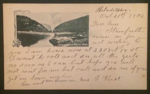 Delaware Water Gap 1906 Private Mailing Card 
