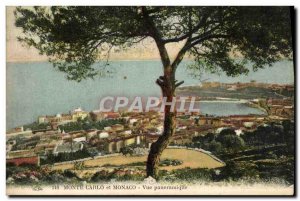 Old Postcard Monte Carlo and Monaco Panoramic