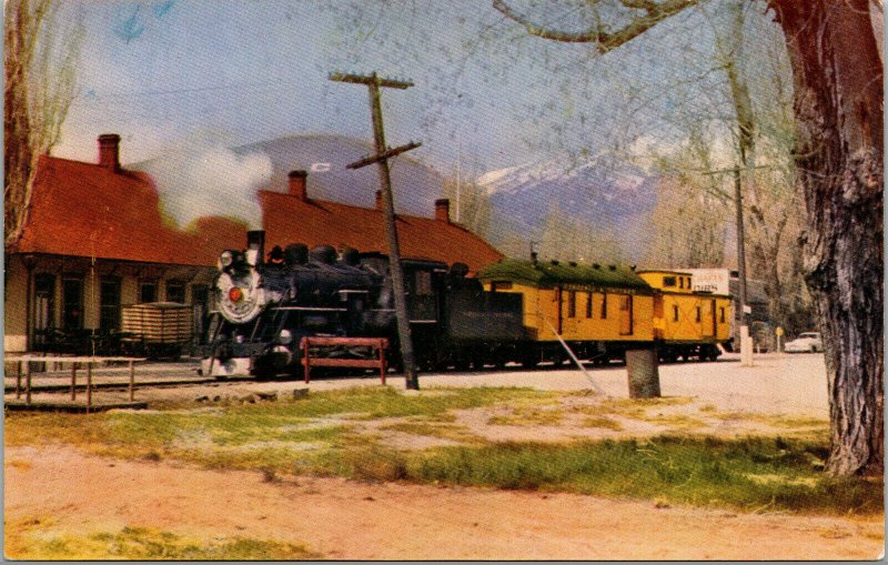 Vtg 1950s Virginia & Truckee Railroad Last Trip Virginia City Nevada NV Postcard
