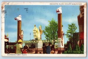1934 Chicago Illinois IL Postcard Enchanted Island Worlds Fair Kaufmann Fabry