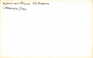 G93/ Cincinnati Ohio RPPC Postcard? c1930s Apartments Mt Auburn 4