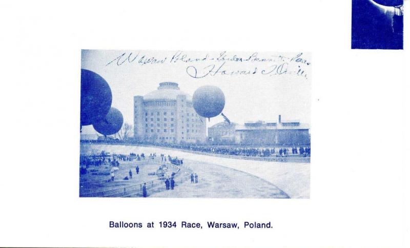 Balloons at 1934 Race, Warsaw, Poland