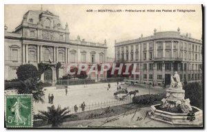 Old Postcard Montpellier Prefecture and Hotel Post and Telegraphs