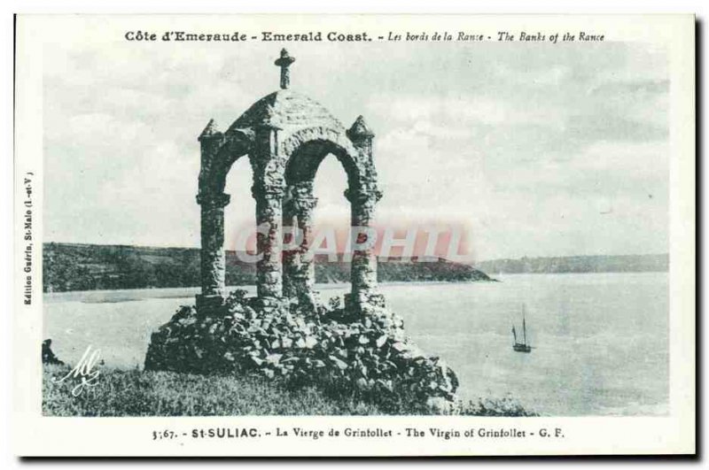 Old Postcard The Virgin of St Suliac Grinfollet