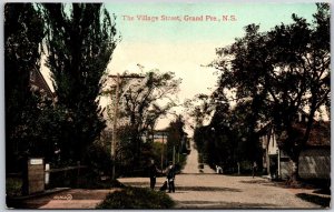 1907 The Village Street Grand Pre Nova Scotia Canada Street View Posted Postcard