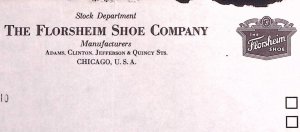 1939 FLORSHEIM SHOE CO CHICAGO WALLS CLOTHING ORRVILLE OH BILLHEAD INVOICE Z308