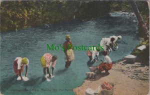 Jamaica Postcard - Greetings From Jamaica, Washing Day, Port Antonio RS31093