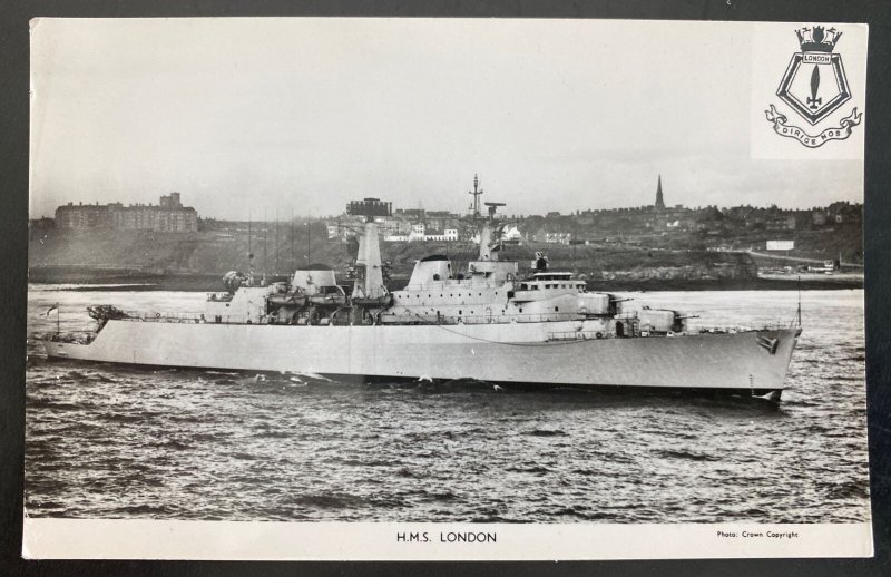 Mint England Real Picture Postcard HMS London Battle Ship 