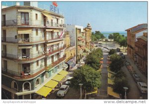 Spain Costa Brava San Feliu De Guixols Hotel Rex and Street Scene