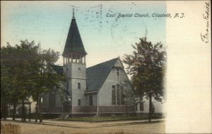 Elizabeth NJ East Baptist Church c1910 Postcard