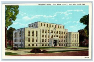 c1950 Sebastian County Court House City Hall Fort Smith Arkansas Posted Postcard