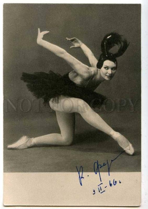 198173 FEDICHEVA Russian BALLET Dancer AUTOGRAPH old PHOTO