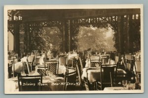 BEAR MOUNTAIN INN NY DINING ROOM ANTIQUE REAL PHOTO POSTCARD RPPC