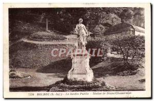 Old Postcard Bolbec The Public Garden Statue Diane Huntress